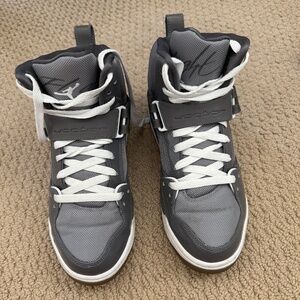 Nike Air Jordan Fight 45 Flight High Grey and Stealth White